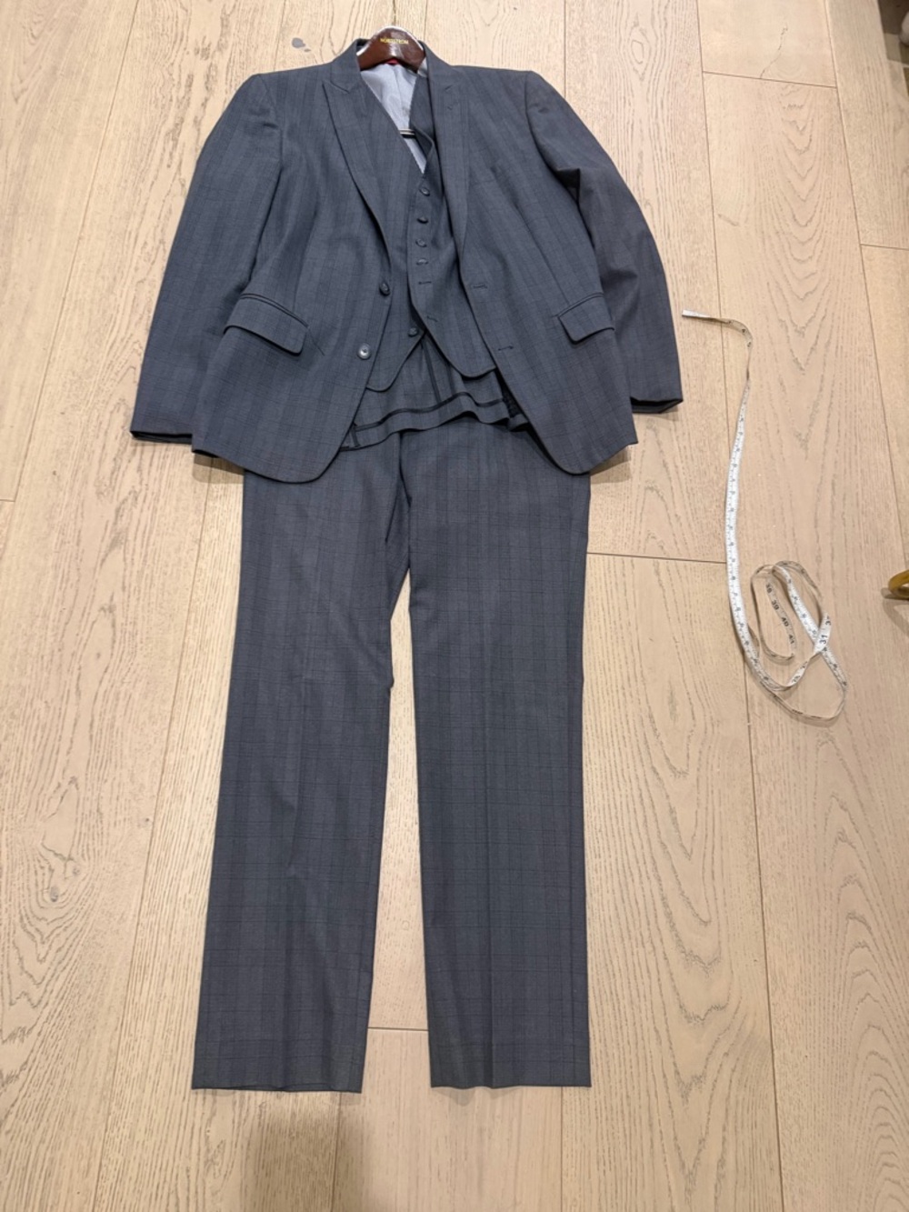 John varvatos great check 3 piece suit